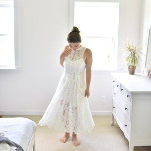 Free People White Lace Dress